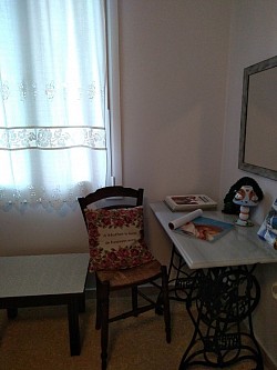 Antique marble table and mirror