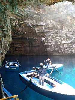 Melissani Cave in twenty minutes walking from us