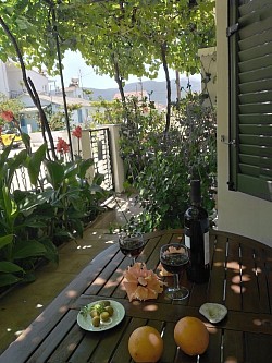 Private veranda of apartment in the end of May today